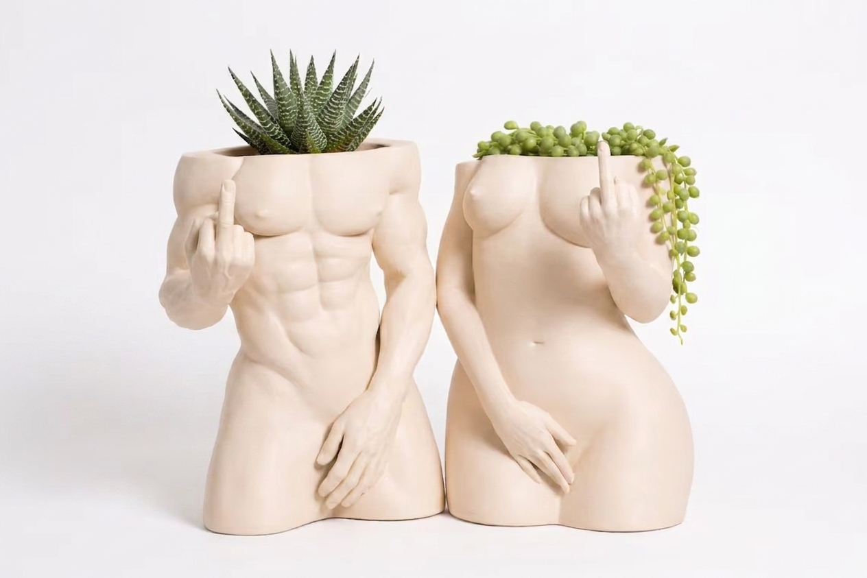 Muscular man  Planter — Instantly Infuse Your Plants with Personality 🌿 