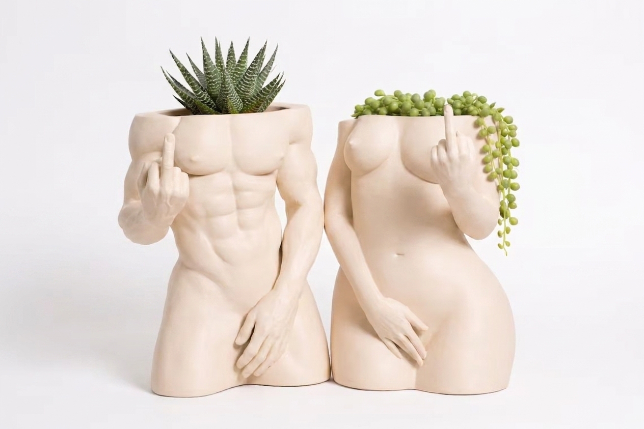 Muscular man Planter — Instantly Infuse Your Plants with Personality 🌿