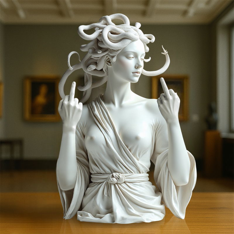 🎨✨ Medusa with Attitude - The original “Talk to the Hand” icon!