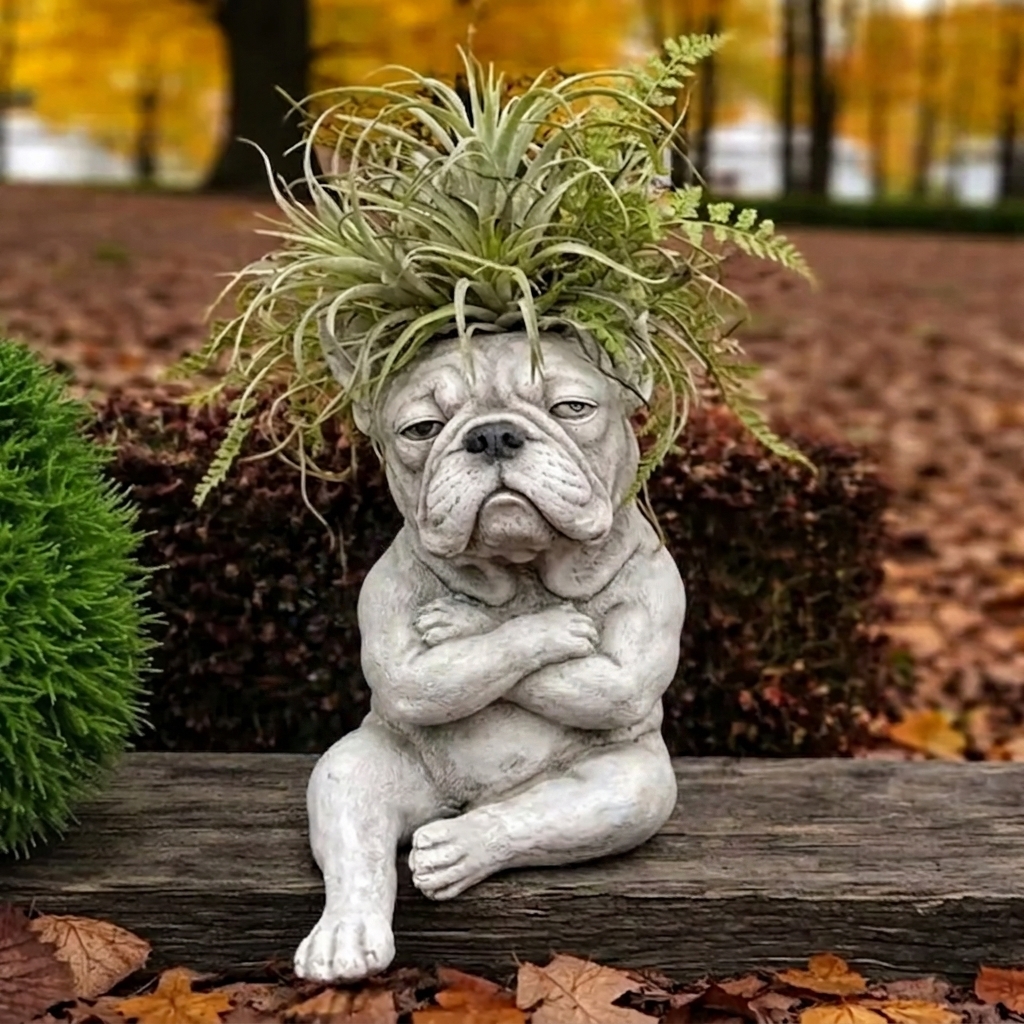 🔥Funny French Bulldog Planter – Your Plants Just Got Attitude 🌿🐶