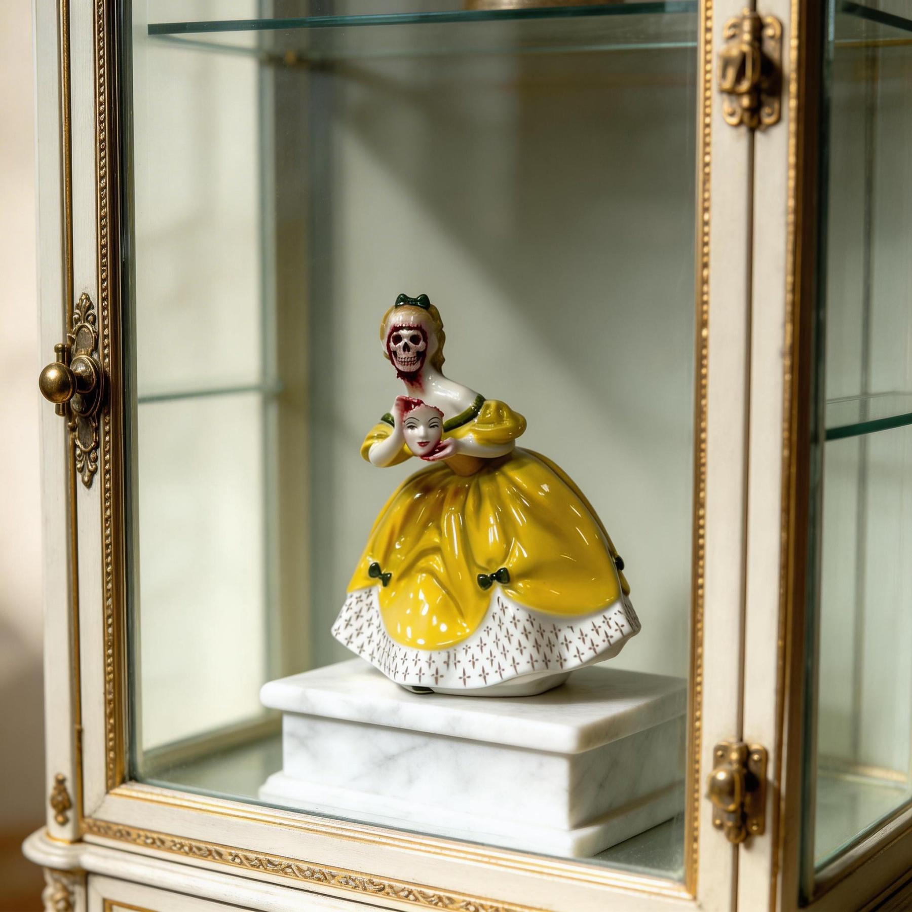 🏺✨ Broken Ladies Ceramic Art Figure – Handcrafted Mixed Media Sculpture