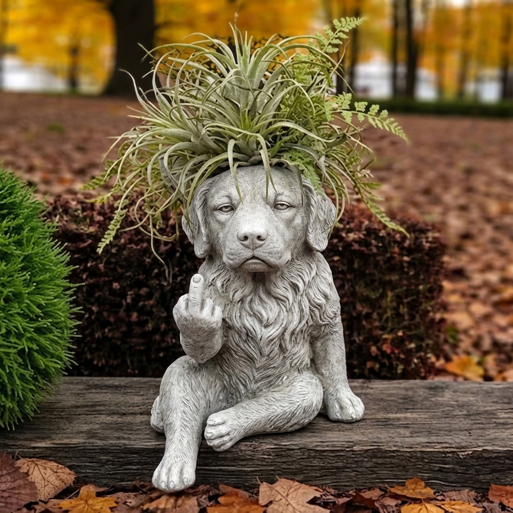 🐶Whimsical Golden Retriever Planter — Instantly Infuse Your Plants with Personality 🌿 