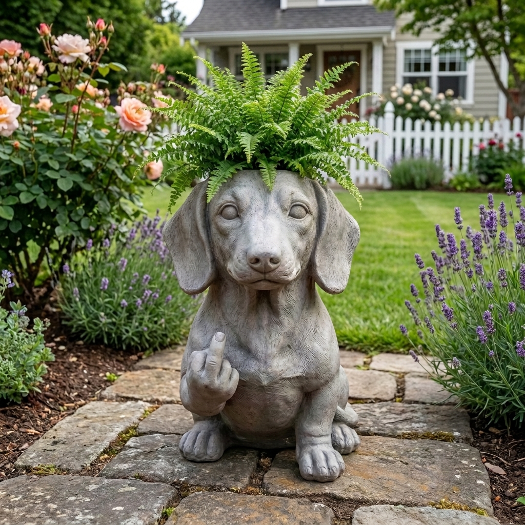 Funny Dachshund Planter – Your Plants Just Got Attitude 🌿🐶