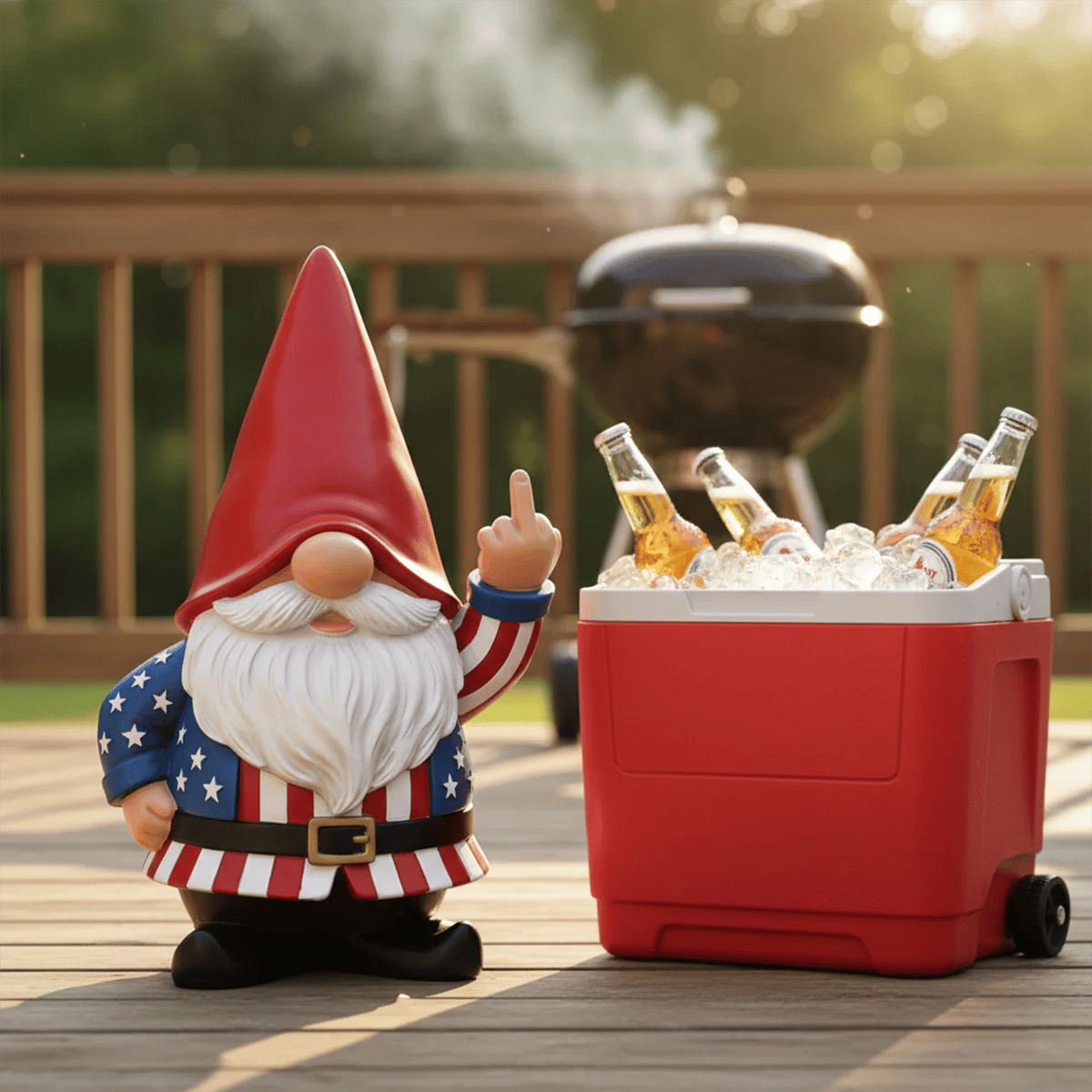 🔥Hot Sale 49% OFF -✨The Grumpy Guardian: Rude Middle Finger Gnome (Classic & Patriot Editions)