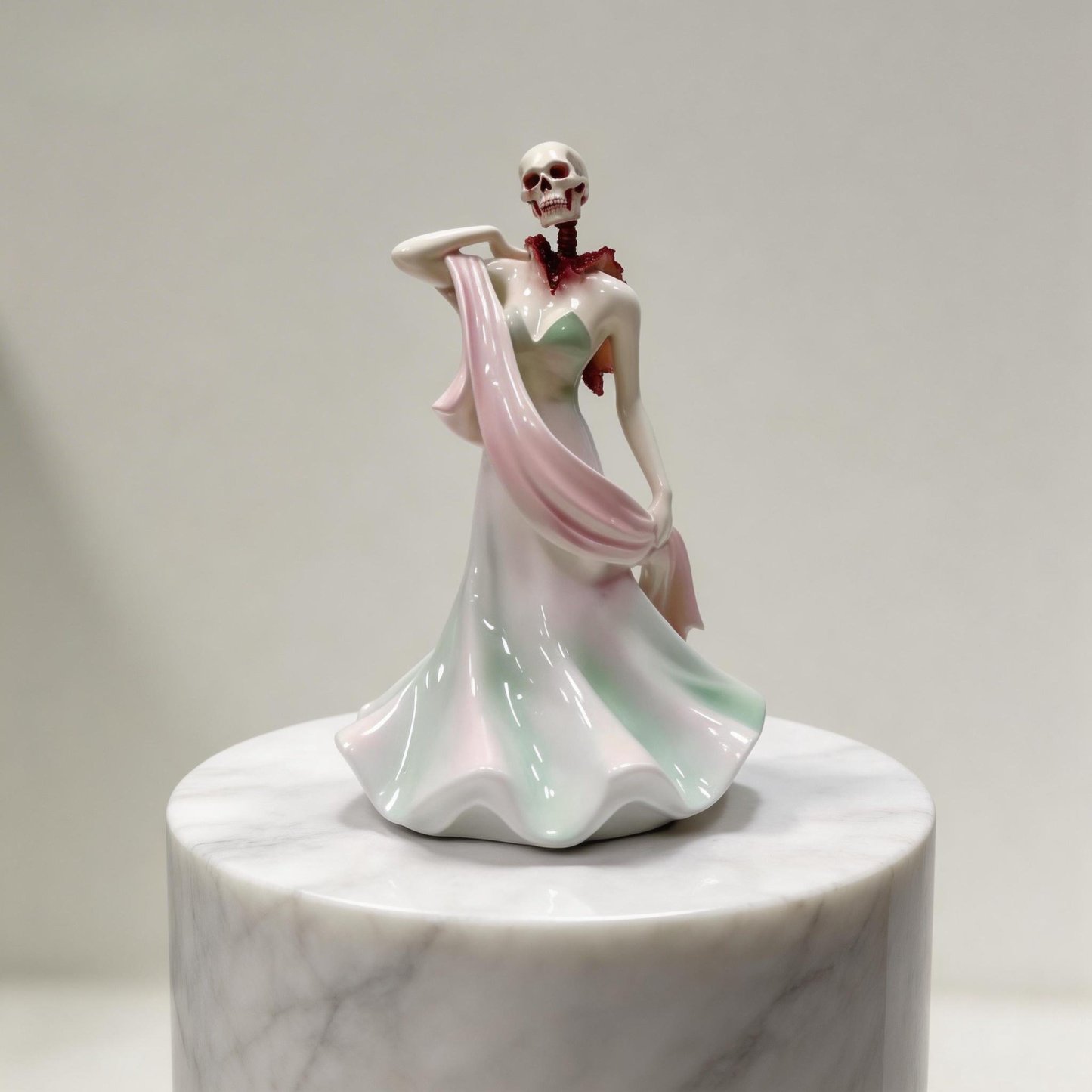 🏺✨ Broken Ladies Ceramic Art Figure – Handcrafted Mixed Media Sculpture