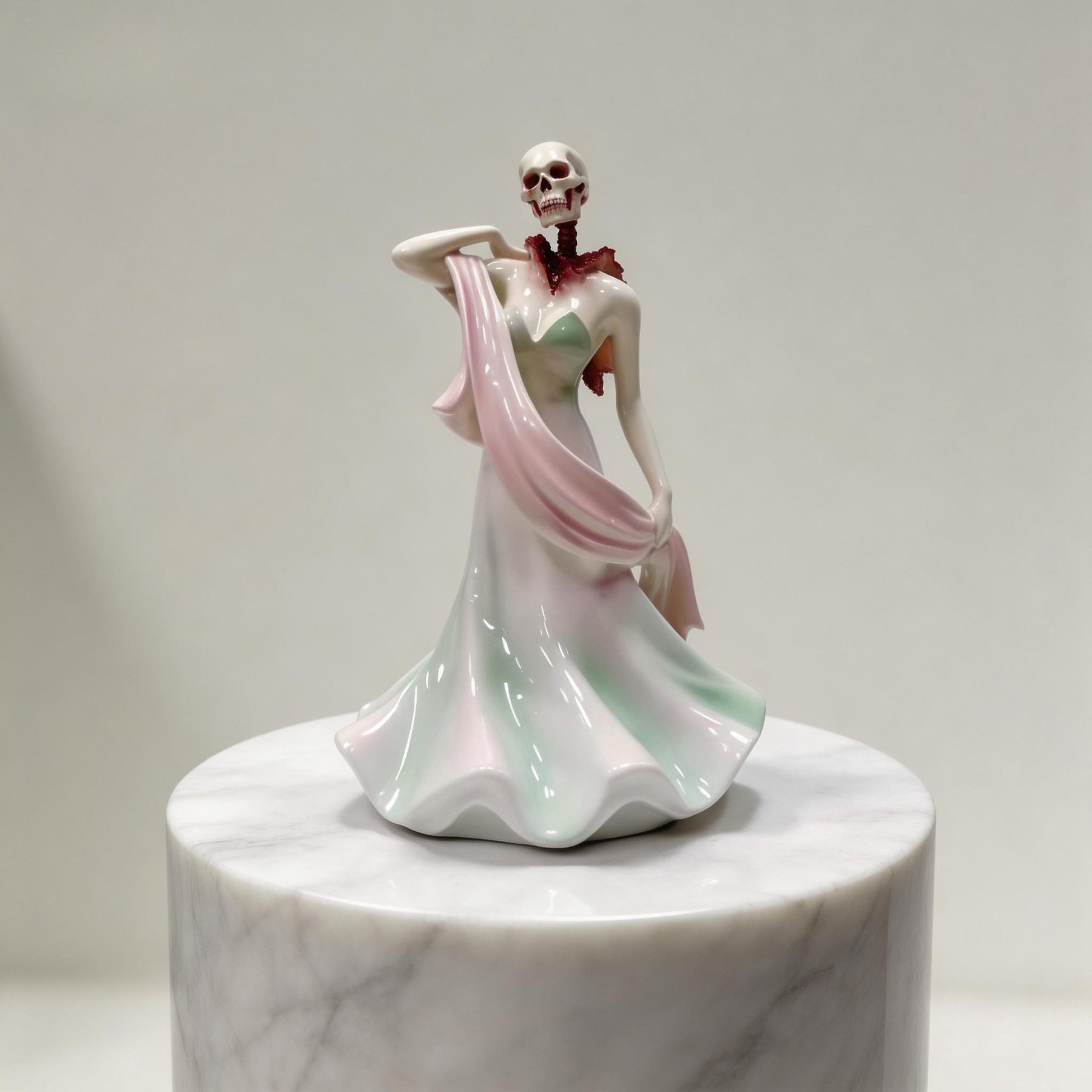 🏺✨ Broken Ladies Ceramic Art Figure – Handcrafted Mixed Media Sculpture