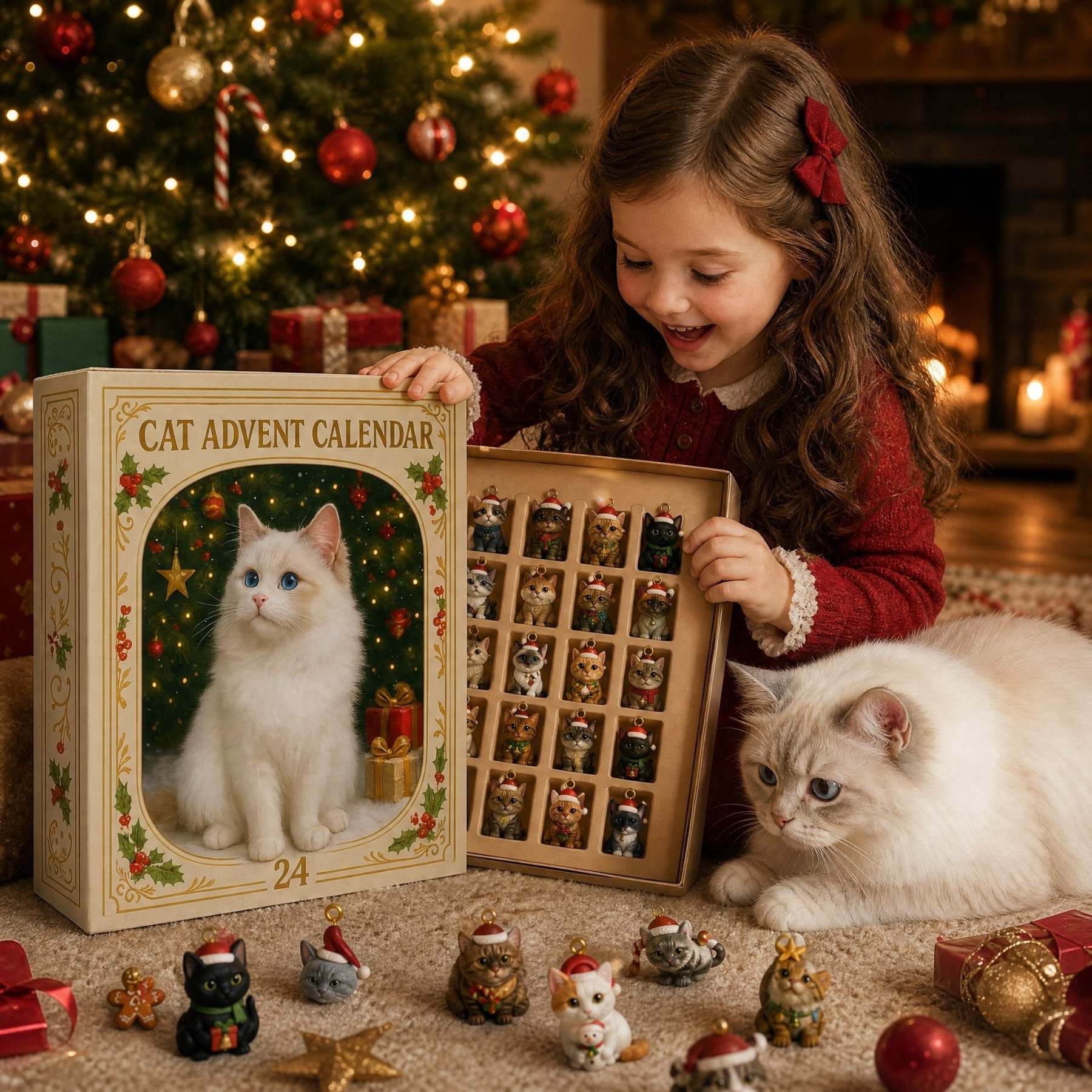 🐱🎄 24 Days of Christmas Cats Advent Calendar – 24 Collectible Festive Cat Surprises