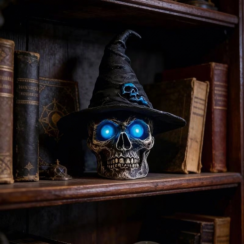 🎃 Glowing Witch Skull Decor  ⭐⭐⭐⭐⭐ 4.9/5