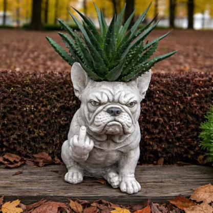 Funny French Bulldog Planter – Your Plants Just Got Attitude 🌿🐶