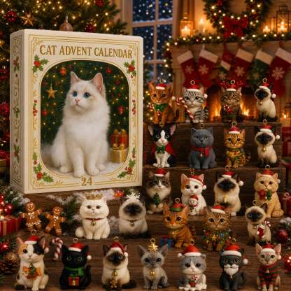 🐱🎄 24 Days of Christmas Cats Advent Calendar – 24 Collectible Festive Cat Surprises