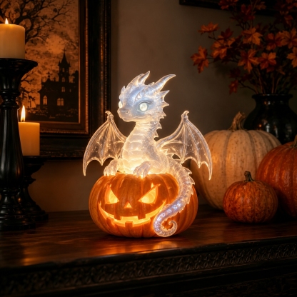🐉 Pumpkin Dragon LED Statue-Baslayer