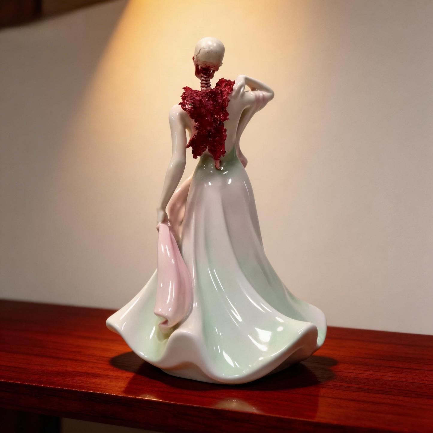 🏺✨ Broken Ladies Ceramic Art Figure – Handcrafted Mixed Media Sculpture