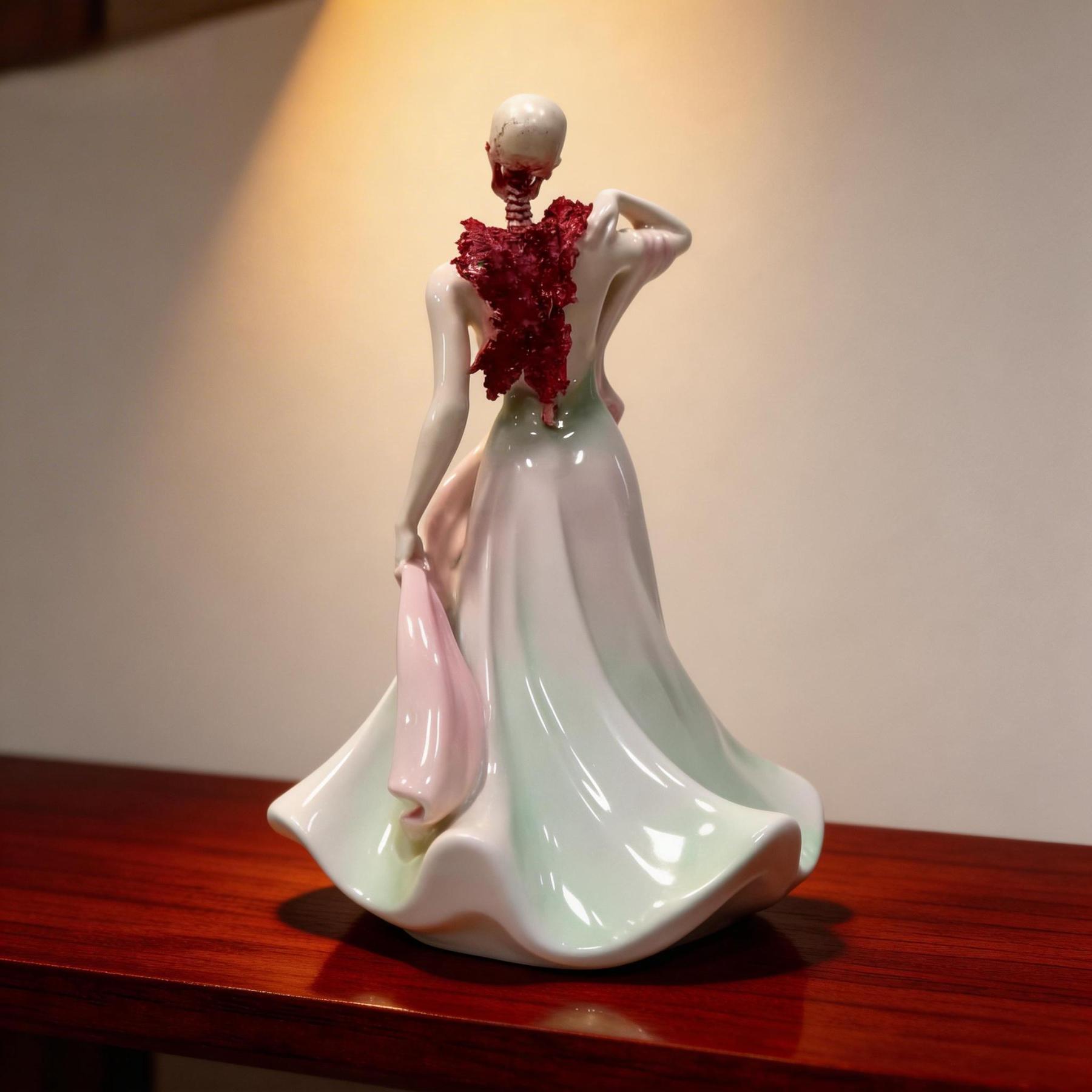 🏺✨ Broken Ladies Ceramic Art Figure – Handcrafted Mixed Media Sculpture