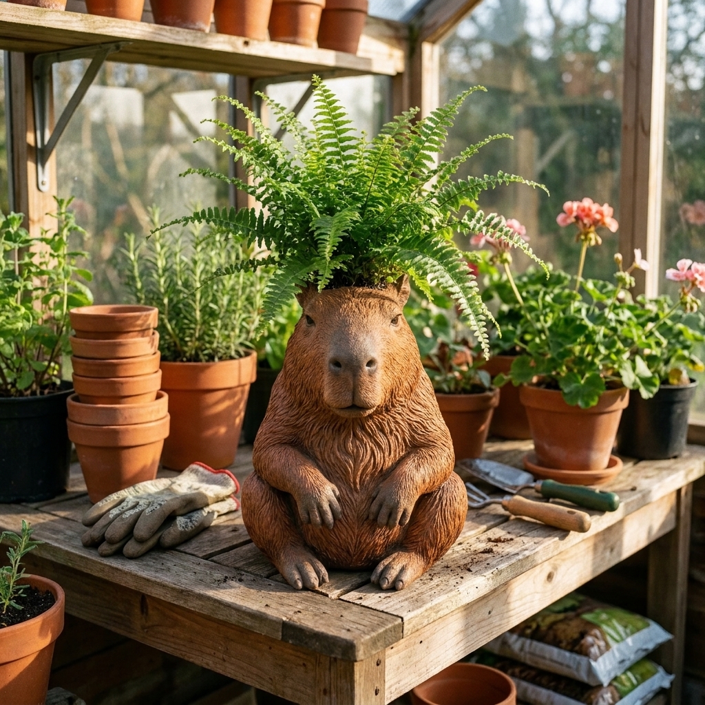 The "Zero F*cks" Capybara Planter