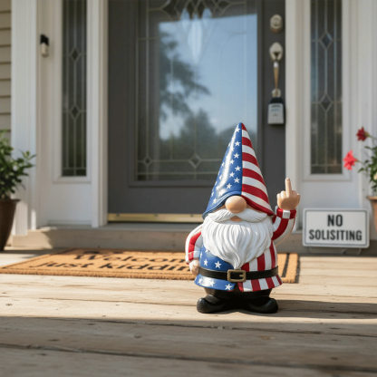 🔥Hot Sale 49% OFF -✨The Grumpy Guardian: Rude Middle Finger Gnome (Classic & Patriot Editions)
