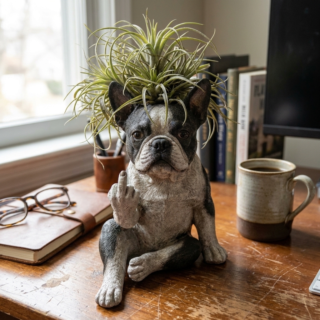 🐶Boston Terrier Planter — Instantly Infuse Your Plants with Personality 🌿 