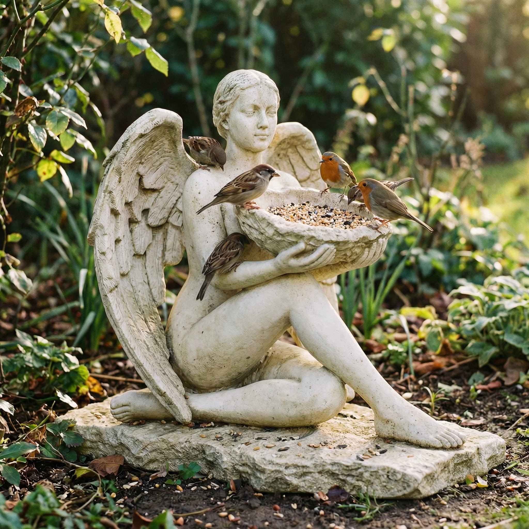 The Norns’ Offering  Three Goddesses of Time · One Sacred Feast - A sculptural bird feeder inspired by the three goddesses of Past, Present, and Future.