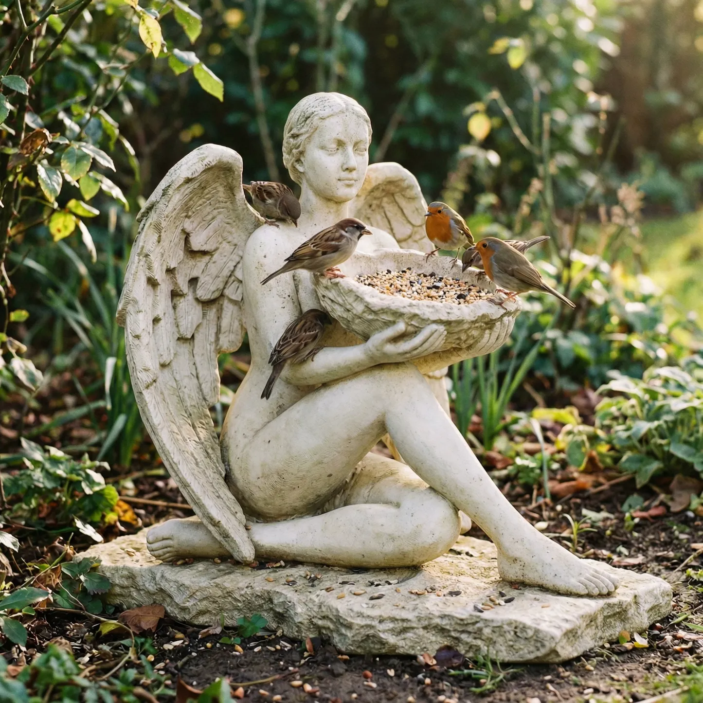 The Norns’ Offering  Three Goddesses of Time · One Sacred Feast - A sculptural bird feeder inspired by the three goddesses of Past, Present, and Future.