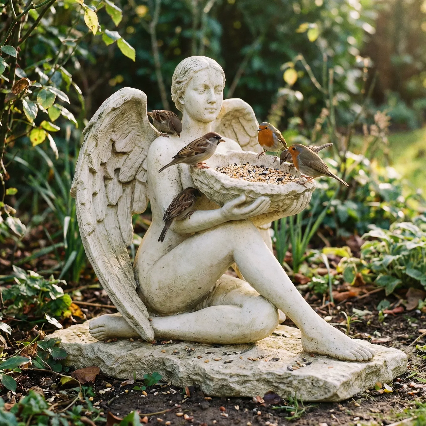 The Norns’ Offering  Three Goddesses of Time · One Sacred Feast - A sculptural bird feeder inspired by the three goddesses of Past, Present, and Future.