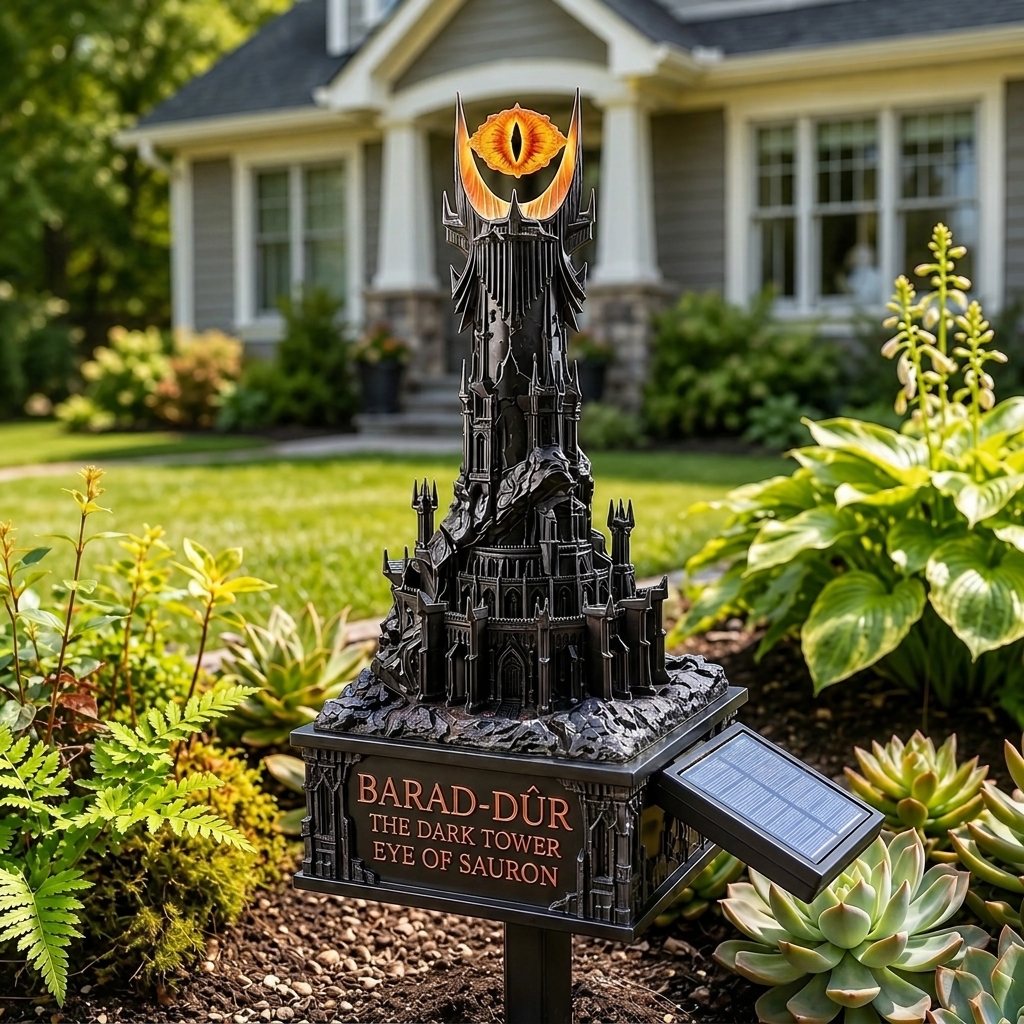 Dark Fantasy Solar Tower Garden Light