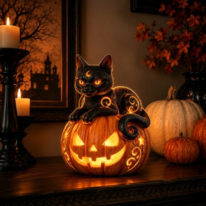 🐉 Pumpkin Dragon LED Statue-Baslayer