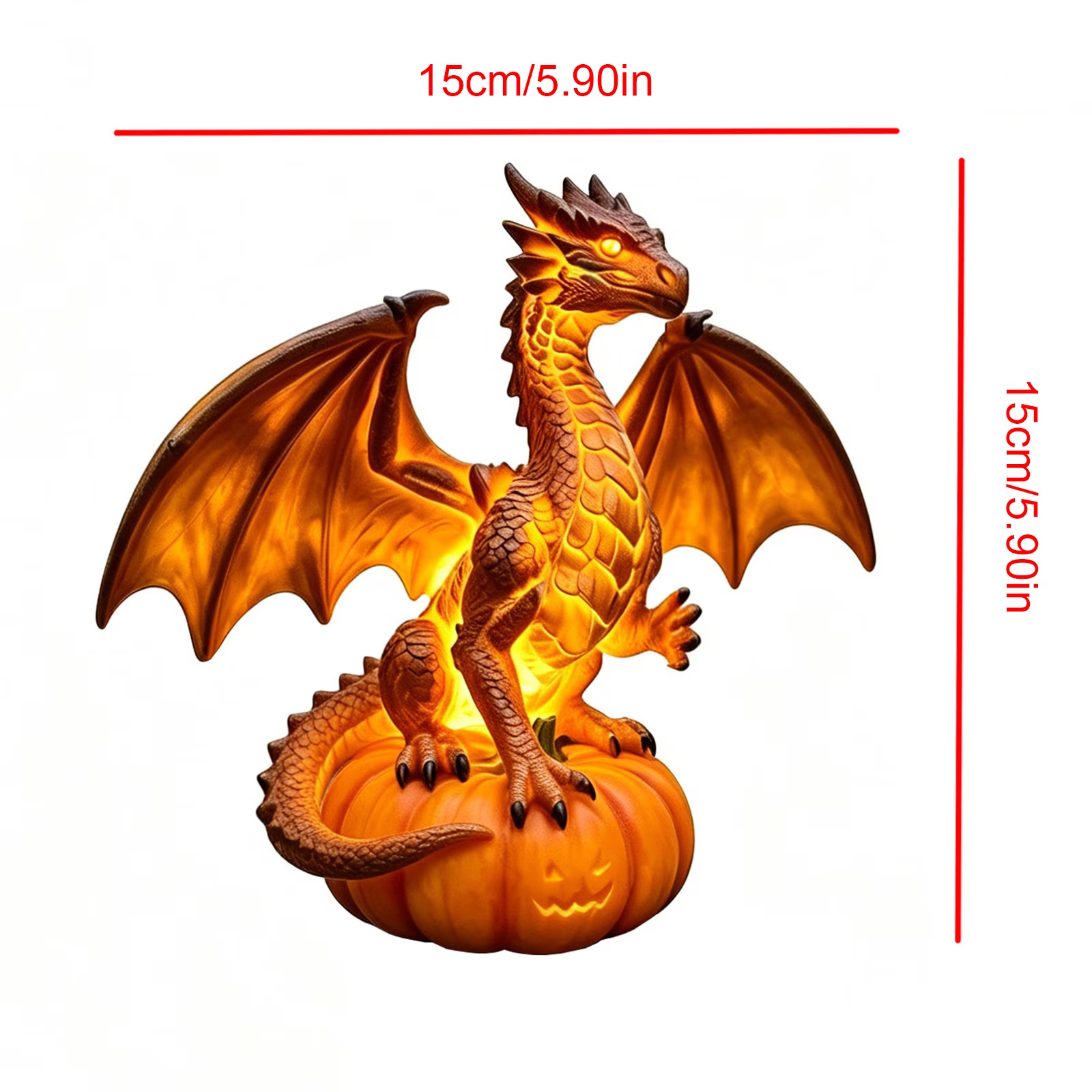 🐉 Pumpkin Dragon LED Statue-Baslayer