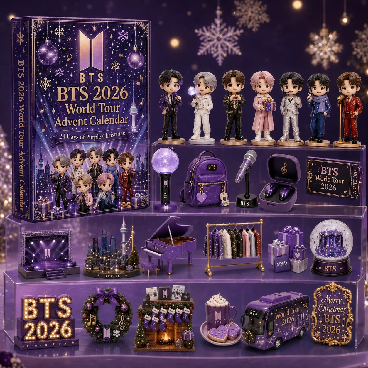 💜 BTS 2026 World Tour Advent Calendar 🎄✨ 24 Days of K-Pop Magic!