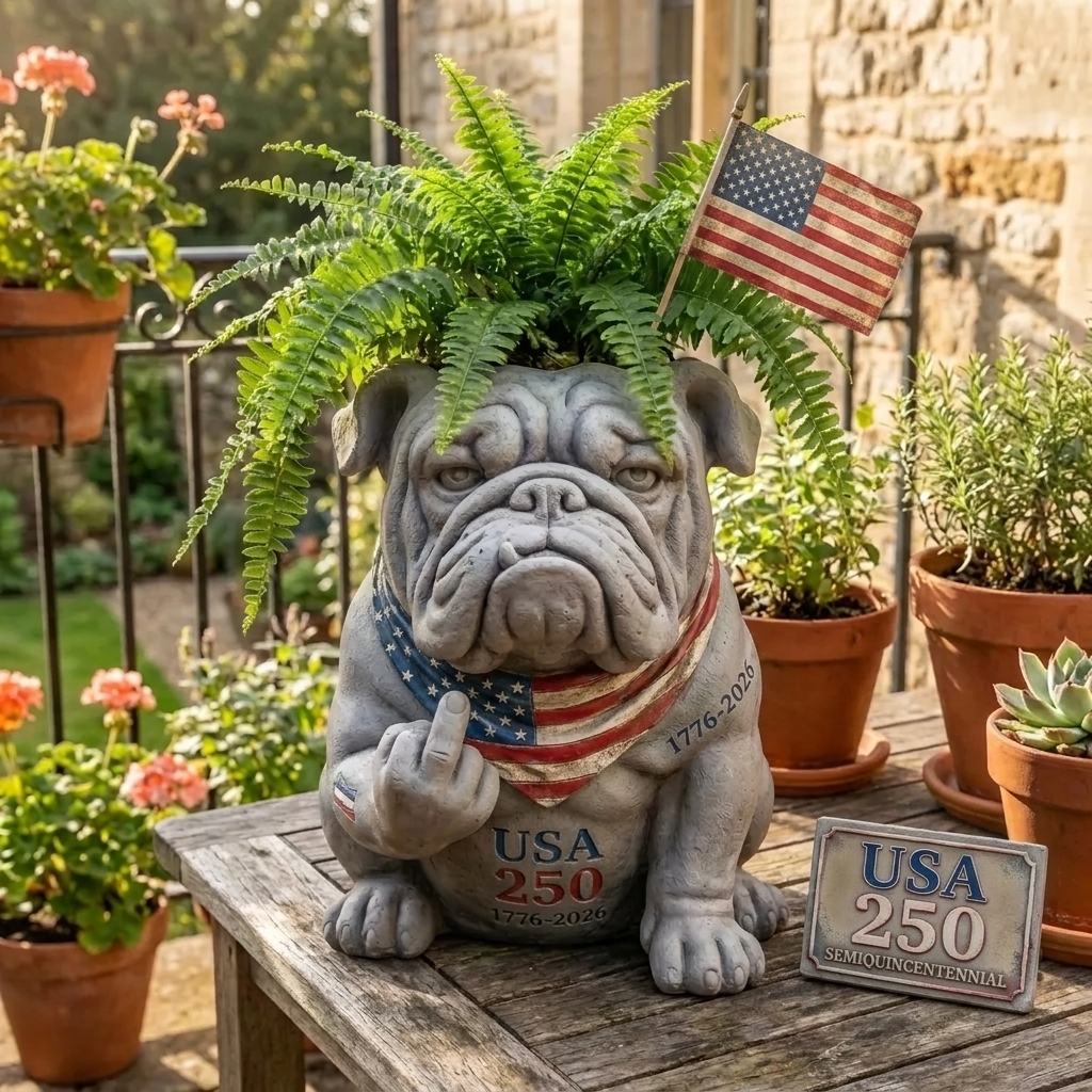 🐶Bulldog Planter — Instantly Infuse Your Plants with Personality 🌿 