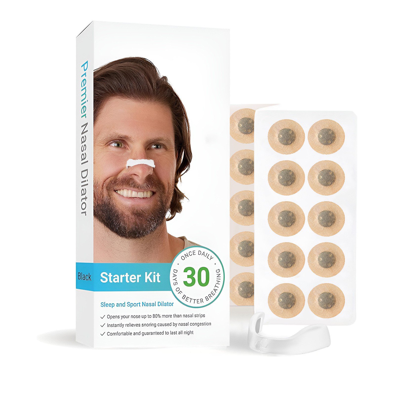 Magnetic suction nasal breathing expander anti-snoring device