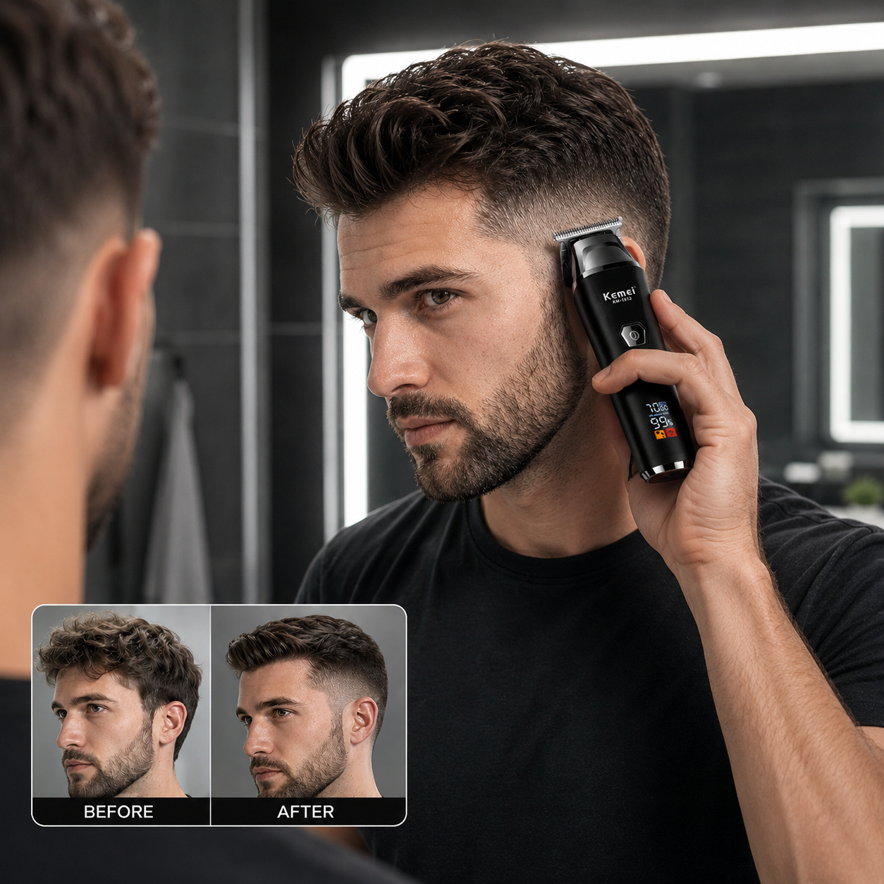 Kemei KM-1512 Cordless Home Hair Clipper