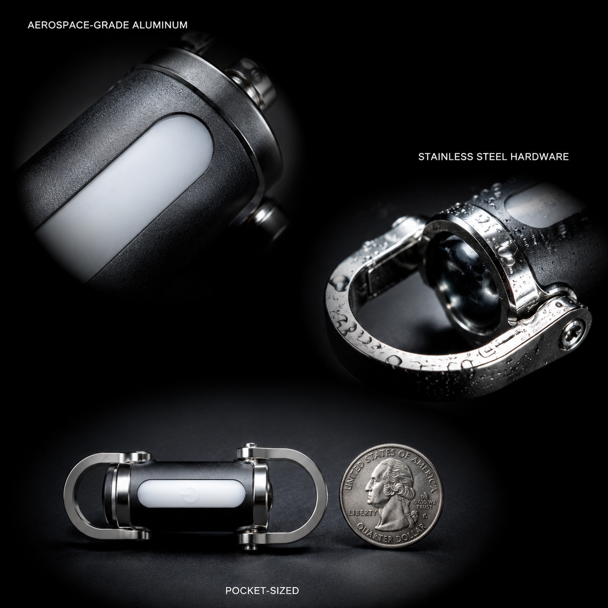 1200LM Mini Keychain Flashlight Rechargeable, Ultra-Bright Portable EDC Light with Carabiner for Camping, Hiking, Dog Walking, Car Repair & Emergencies