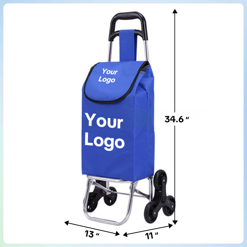 Customize Shopping cart for Groceries with Wheels and Removable Bag and Rolling Personal Handtruck Stair Climbing Cart