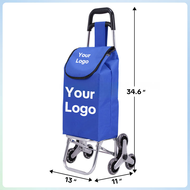Customize Shopping cart for Groceries with Wheels and Removable Bag and Rolling Personal Handtruck Stair Climbing Cart