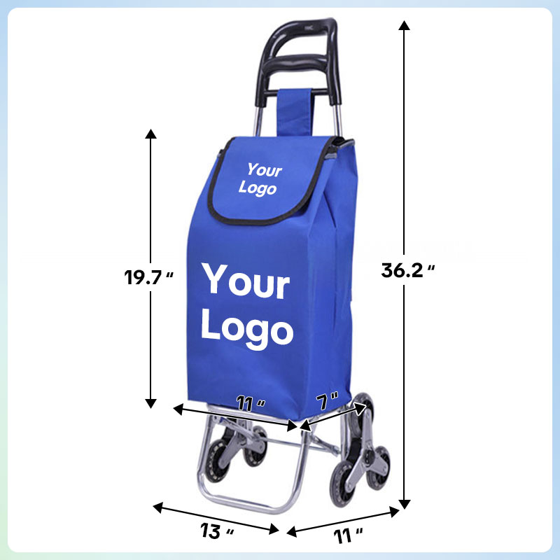 Customize Shopping cart for Groceries with Wheels and Removable Bag and Rolling Personal Handtruck Stair Climbing Cart