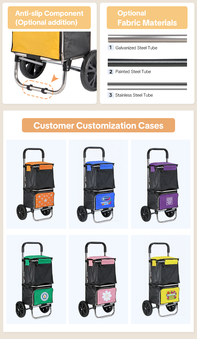 shopping cart with wheels