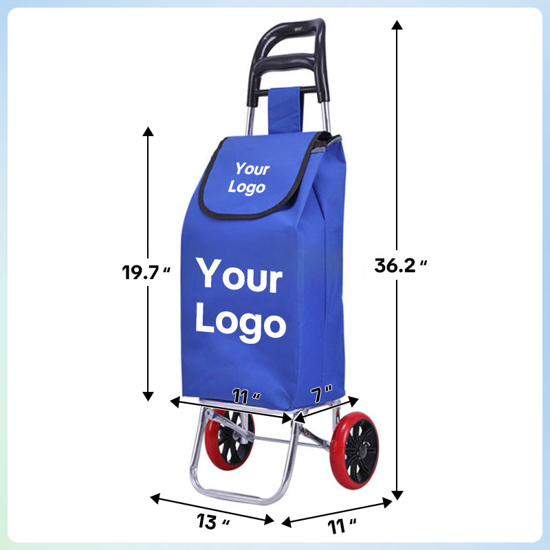 Customize Shopping cart for Groceries with Wheels and Removable Bag and Rolling Personal Handtruck Stair Climbing Cart