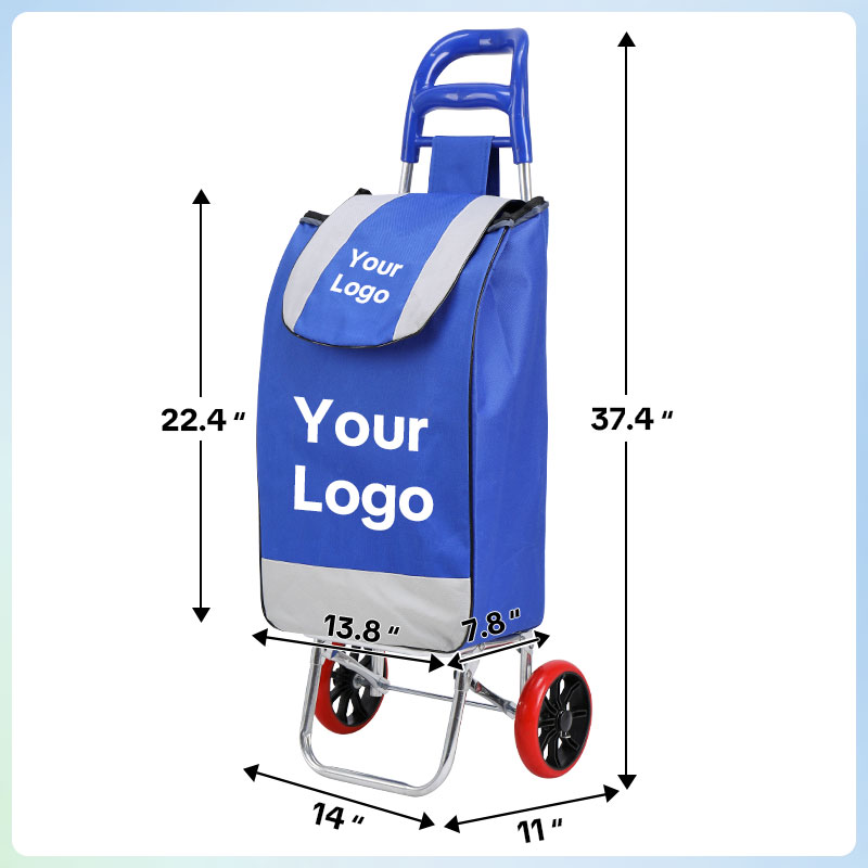 Customize Shopping cart for Groceries with Wheels and Removable Bag and Rolling Personal Handtruck Stair Climbing Cart