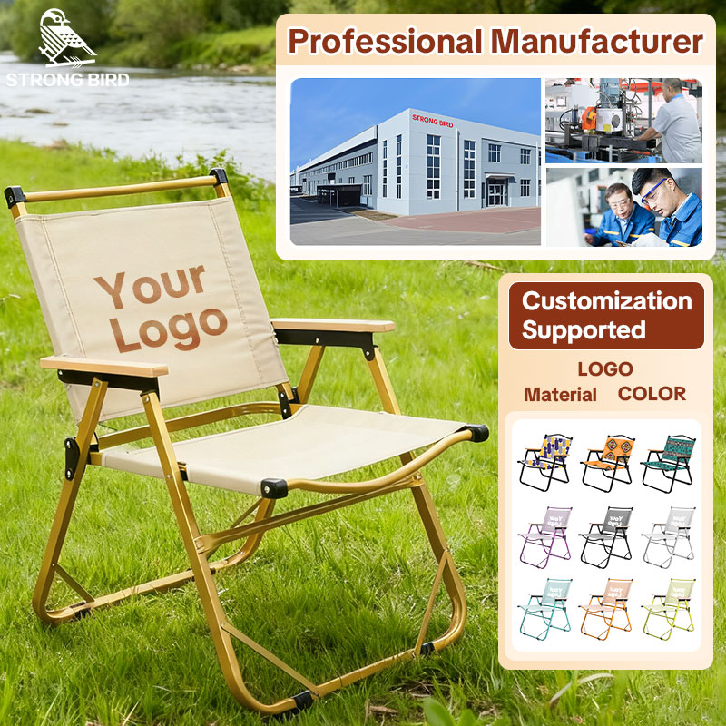 Heavy-Duty Custom Camping Chairs Wholesale - Personalized Your Logo on Portable Folding Beach Chair for Outside