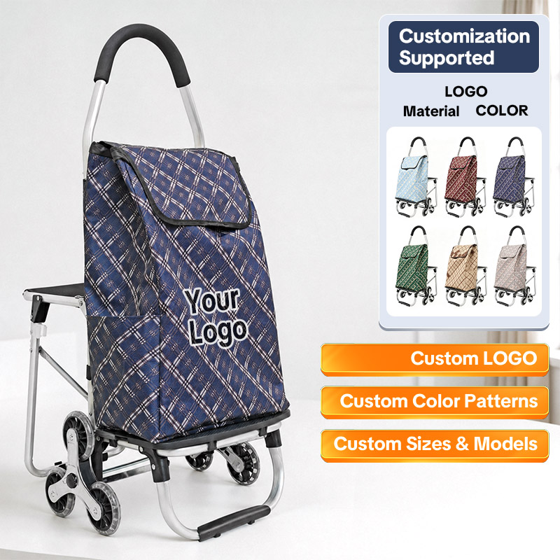 Shopping Cart With Seat Elderly–Foldable&Safe For Daily Use