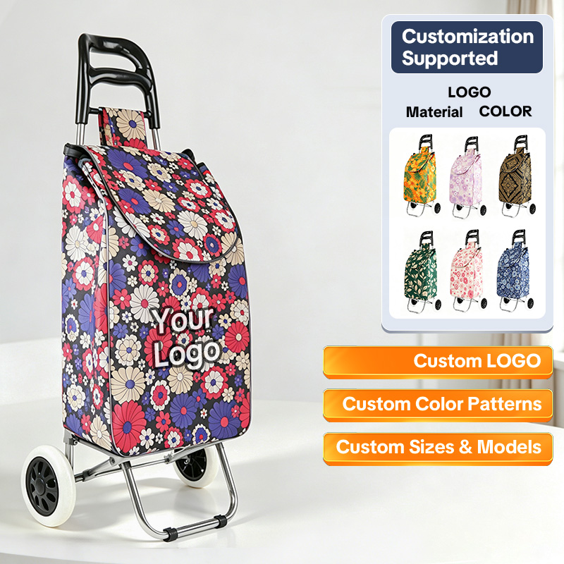 Large Shopping Cart | Strong Bird Personal Grocery Cart for Bulk Food Shopping