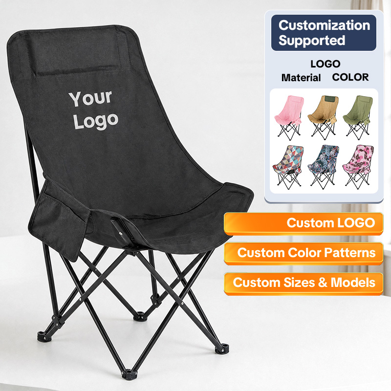 High-Back Moon Camping Chair – Portable Chairs with Carry Bag