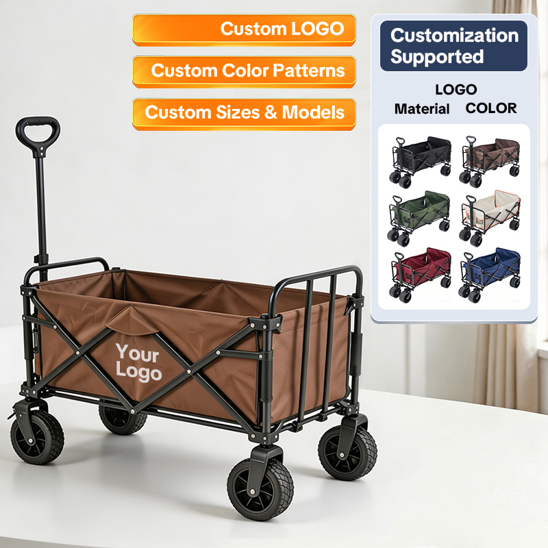 Collapsible Folding Wagon Cart – Utility Grocery Wagon