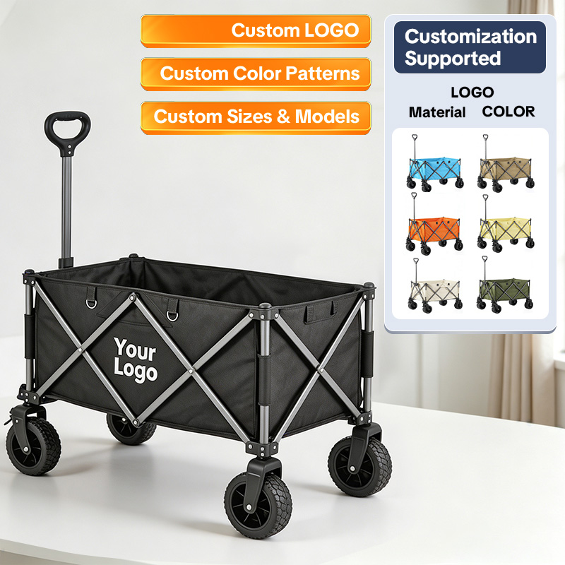 OEM Grocery Shopping Wagon Foldable Utility Wagon Outdoor Cart