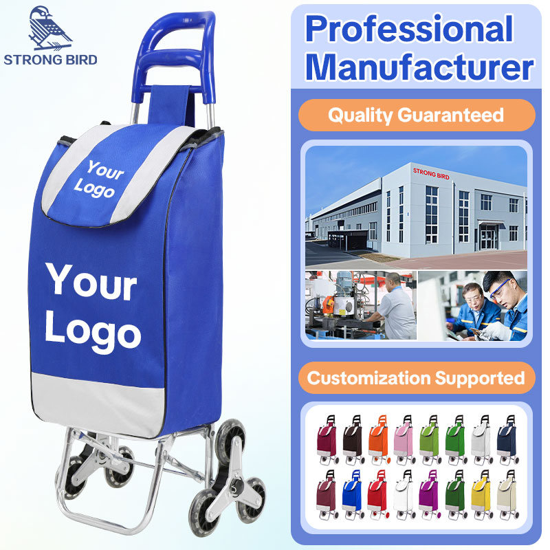Customize Shopping cart for Groceries with Wheels and Removable Bag and Rolling Personal Handtruck Stair Climbing Cart