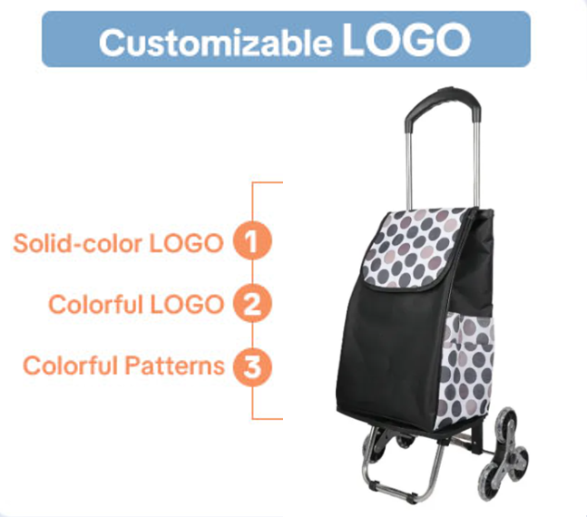 Stainless Utility Cart | Shopping Trolley With Telescopic Handle