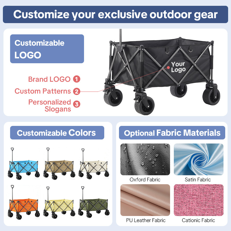 OEM Grocery Shopping Wagon Foldable Utility Wagon Outdoor Cart