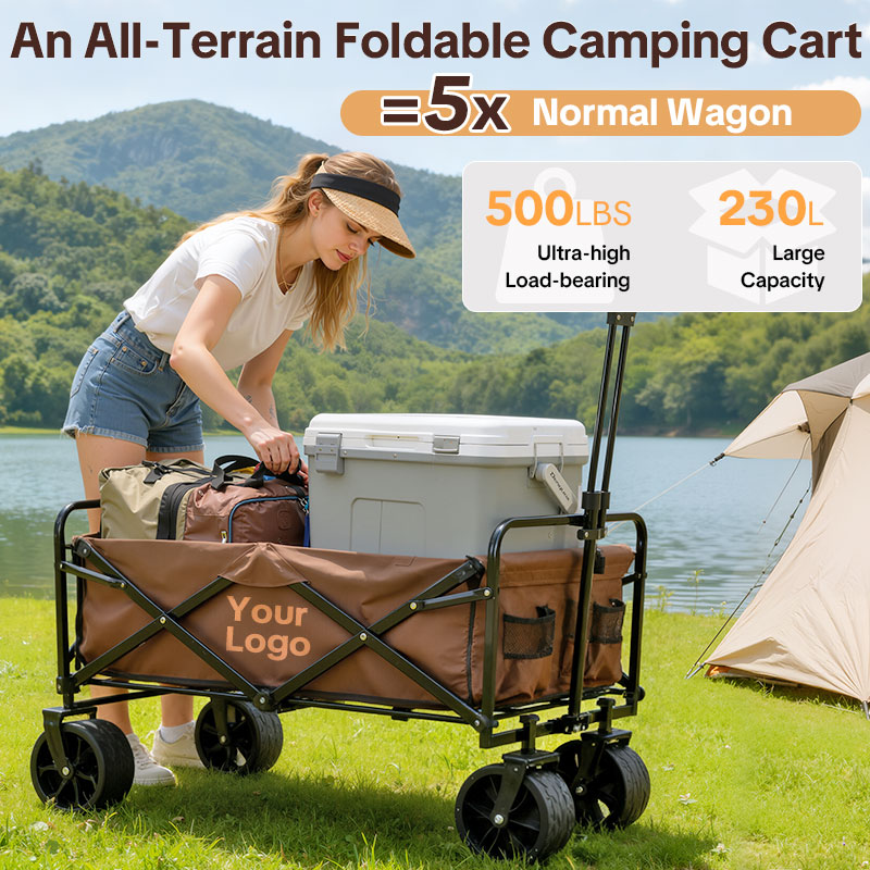 Custom Collapsible Wagon Cart | Personalized Heavy Duty Folding Wagon for Camping, Beach & Garden | Build Your Own Utility Cart with Wheels