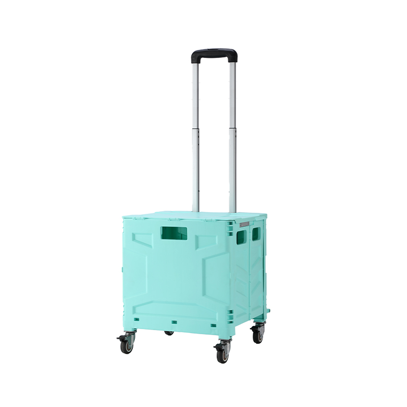 Plastic Utility Cart with Wheels – Foldable Grocery Cart