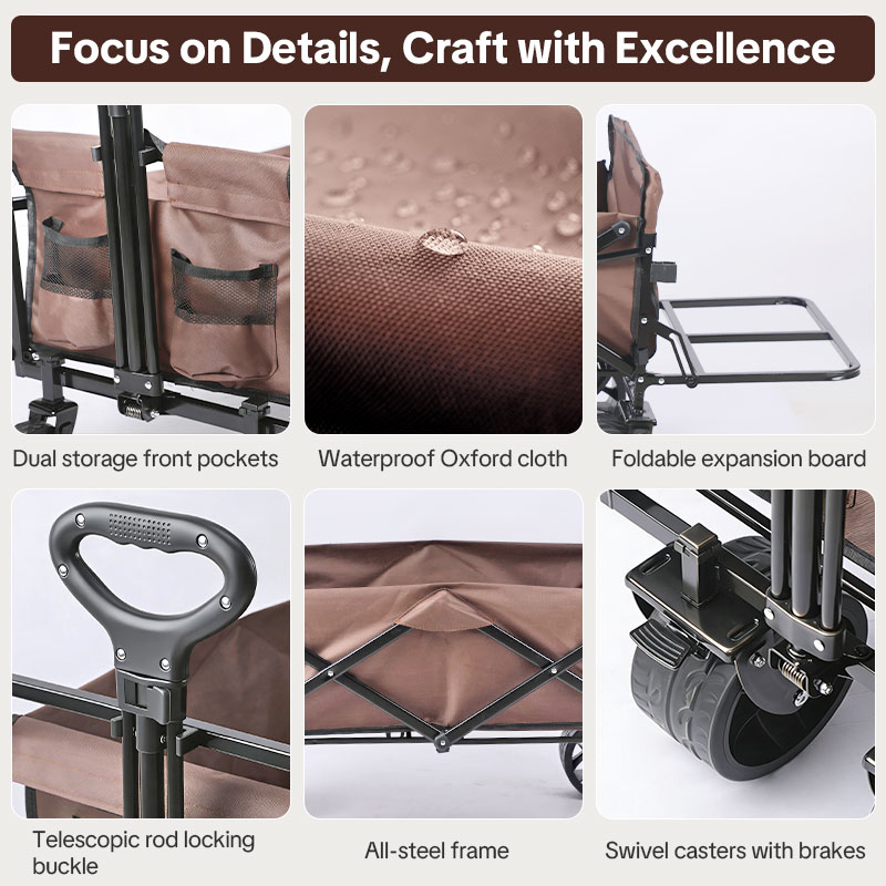 Custom Collapsible Wagon Cart | Personalized Heavy Duty Folding Wagon for Camping, Beach & Garden | Build Your Own Utility Cart with Wheels