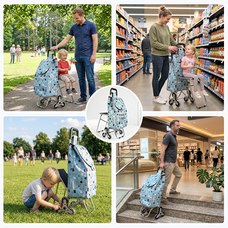 Kids Shopping Cart – Foldable & Seat for Little Shoppers